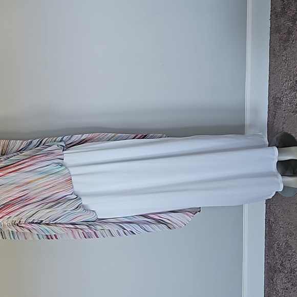 Thalia Sodi white colorful stripe sleeveless maxi dress-XXL - Picture 5 of 9
